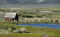 Old Farm House and Pond Royalty Free Stock Photo