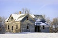 Old farm house in Winter Royalty Free Stock Photo