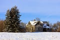 Old farm house in Winter Royalty Free Stock Photo