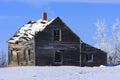 Old farm house in Winter Royalty Free Stock Photo