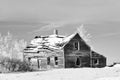 Old farm house in Winter Royalty Free Stock Photo