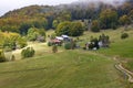 Old farm in mountain in French Alps at Granges de Joigny. Royalty Free Stock Photo