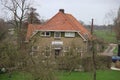 Old farm named Ver Hitland along the dike of the Hollandsche IJssel in the Netherlands