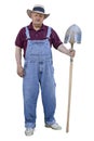 Old Farmer with overalls on Royalty Free Stock Photo