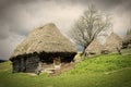 Old farmer's wooden house in Transylvania Royalty Free Stock Photo