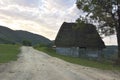 Old farmer`s wooden house in Transylvania,Alba, Romania Royalty Free Stock Photo