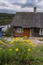 Old farmhouse in summer day