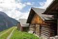 Old farmhouses in the mountains of Austria