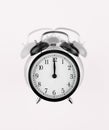 Old fashion alarm clock ringing and shaking. Royalty Free Stock Photo