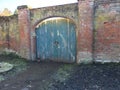 An old fashion farmyard entrance door Royalty Free Stock Photo