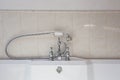 Old fashion faucet over jacuzzi bath tub vintage design Royalty Free Stock Photo