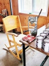 Old fashion Maple syrup canning machine for production in Maple farm. Royalty Free Stock Photo