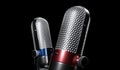 Old fashion retro microphone Royalty Free Stock Photo