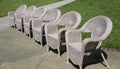 Old fashion wicker chairs Royalty Free Stock Photo