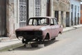 Old fashioned abandoned Cuban car