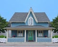 Old fashioned American gothic style small house