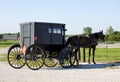 Old fashioned Amish horse and buggy