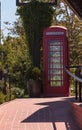Old fashioned antique classic red phone booth Royalty Free Stock Photo