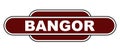 Old Fashioned Bangor Station Name Sign Royalty Free Stock Photo