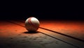 Old fashioned baseball equipment hits sphere on dirty infield at night generated by AI