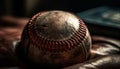 Old fashioned baseball glove catches memories of America pastime generated by AI Royalty Free Stock Photo