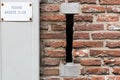 Old fashioned mailbox in brick wall, Utrecht, the Netherlands Royalty Free Stock Photo