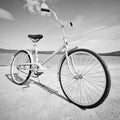 Old-fashioned bicycle - monochrome picture Royalty Free Stock Photo