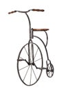 Old fashioned bicycle over white