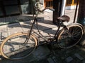 old-fashioned bicycles, brown like rusty, increasingly favored and sought after by hobbyists