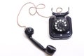 Old-fashioned black phone Royalty Free Stock Photo