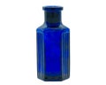 Old fashioned blue chemical bottle