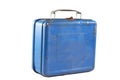 Old-fashioned blue metal lunch box Royalty Free Stock Photo