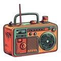 Old fashioned boom box revival analog audio
