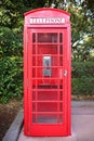 Old Fashioned British Style Red Telephone Booth Box