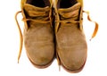 Old fashioned brown boots Royalty Free Stock Photo