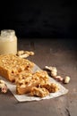 Old Fashioned Buttermilk Penuche Fudge candy with peanuts