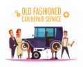 Old Fashioned Car Cartoon Illustration Royalty Free Stock Photo