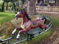 Old-fashioned carousel horse. Royalty Free Stock Photo