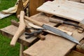 Old fashioned carpenters bench Royalty Free Stock Photo