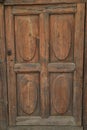 Old-fashioned carved wood door background Royalty Free Stock Photo