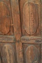 Old-fashioned carved wood door background Royalty Free Stock Photo