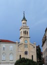 Old-fashioned church in Split, Croatia, Europe. The church and monastery of St. Frane, Split at storm. Czech on vacation in Royalty Free Stock Photo