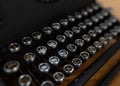 Old fashioned circular round type writer keys Royalty Free Stock Photo