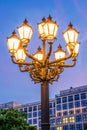 Old-fashioned city street latern in the night.