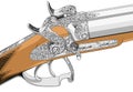 Old fashioned classic style rifle illustration Royalty Free Stock Photo