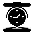 Old-fashioned clock isolated on a white background. Vector. Royalty Free Stock Photo