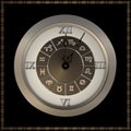Old fashioned clock with roman numerals. Royalty Free Stock Photo