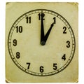 Old fashioned clock showing one oclock Royalty Free Stock Photo