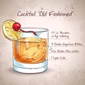 Old fashioned cocktail