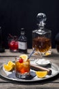 Old Fashioned Cocktail in a Vintage Style Bar Royalty Free Stock Photo